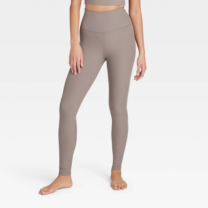 Women's Ultra High-rise Rib Leggings - All In Motion Dark Brown