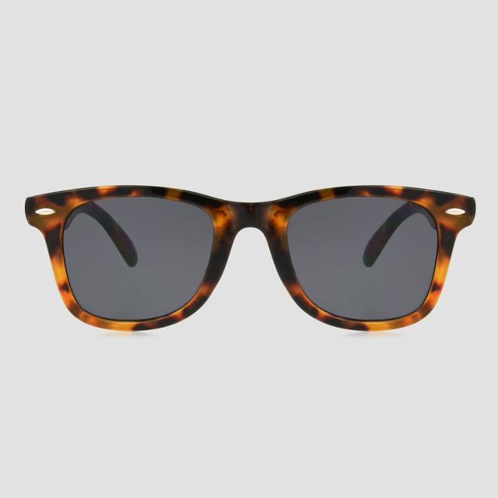 Women's Surf Plastic Sunglasses - A New Day Black, Black/blue