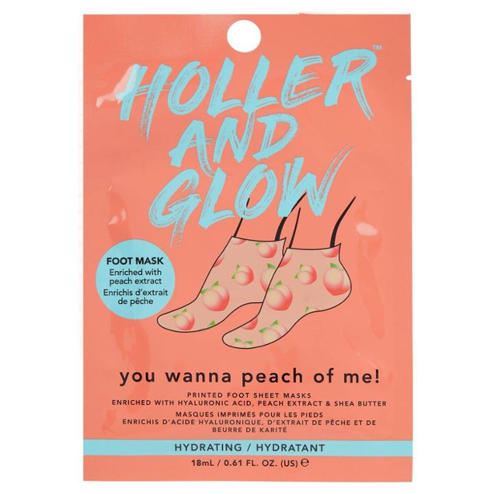 Holler And Glow You Wanna Peach Of Me Refreshing Foot Mask