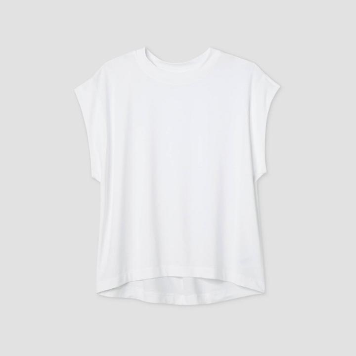 Women's Flutter Short Sleeve Blouse - Prologue White