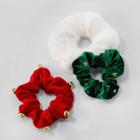 No Brand Holiday Novelty Multi Jingle Bell Star Faux Fur Hair Twister