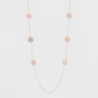 Filigree Coins Long Necklace - A New Day Rose Gold