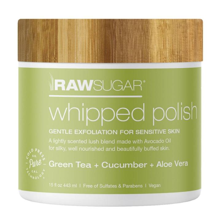 Raw Sugar Sensitive Skin Whipped Polish Green Tea + Cucumber + Aloe Vera