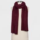 Women's Ribbed Knit Scarf - Universal Thread Burgundy (red)
