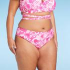 Women's Cheeky Bikini Bottom - Wild Fable Pink Heart Print X