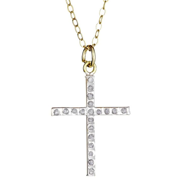 Target Sterling Silver Sterling Silver Pendant Necklace With Diamond Accents - Yellow, Women's