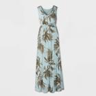 Maternity Printed Sleeveless Knit Dress - Isabel Maternity By Ingrid & Isabel Aqua Xs, Women's, Blue