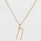 Gold Over Silver Plated Cubic Zirconia 'n' Initial Pendant Necklace - A New Day Gold