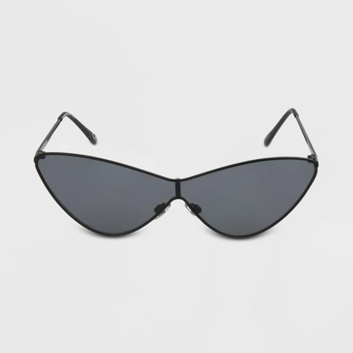 Women's Slim Shield Sunglasses - Wild Fable Black
