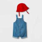 Baby Denim Overalls With Hat - Cat & Jack Blue