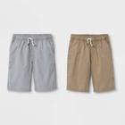 Boys' Pull-on Woven Shorts - Cat & Jack Light Khaki/gray