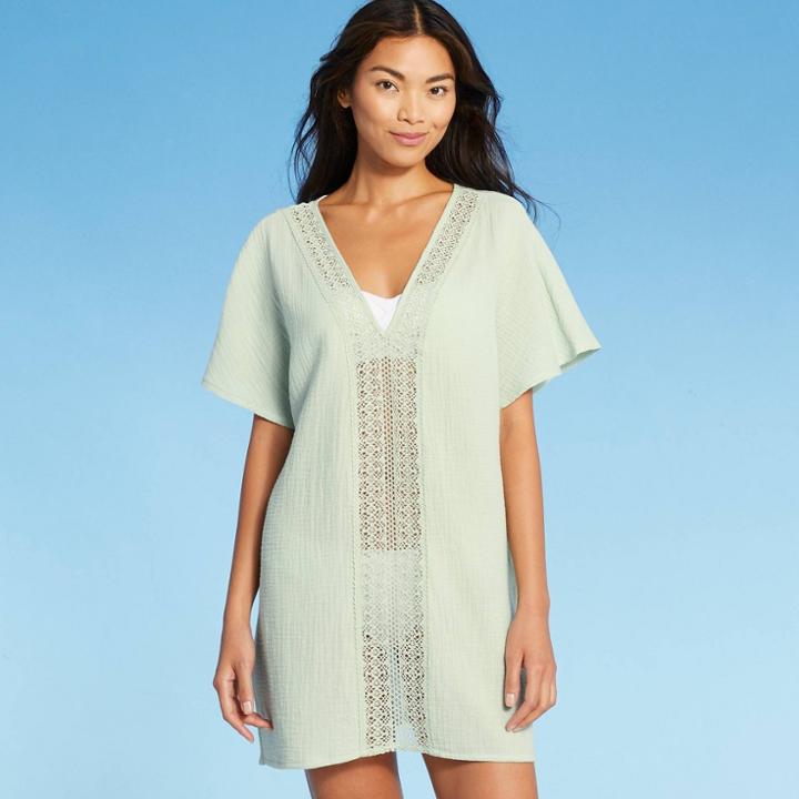 Women's Crochet Insert Cover Up Dress - Kona Sol