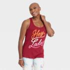 Nearly There Pride Gender Inclusive Adult 'hey Ladies' Tank Top - Burgundy