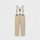 Oshkosh B'gosh Toddler Boys' Woven Suspender Chino Pants - Khaki