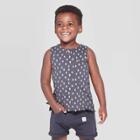 Toddler Boys' Henley 'diamond' Pocket Tank Top - Art Class Washed Black 12m, Boy's, Blue