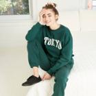 Women's Oversized Sweatshirt - Tokyo Graphic - Wild Fable Green