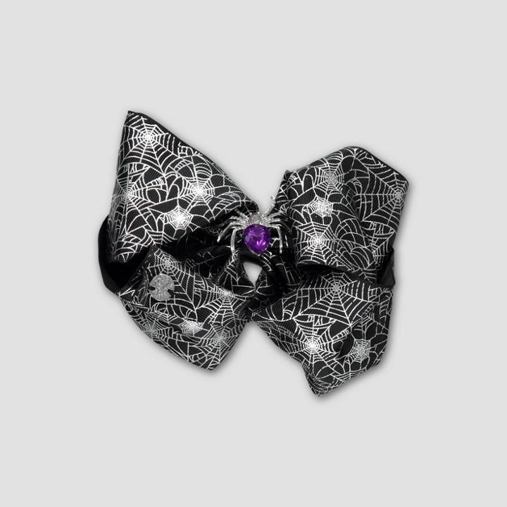 Girls' Nickelodeon Spider Bow Hair Clip - Black/silver