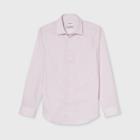 Men's Checked Slim Fit Long Sleeve Button-down Shirt - Goodfellow & Co Pink S, Men's,