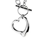 Women's Elya Stainless Steel Cable Chain Open Heart Toggle Necklace,