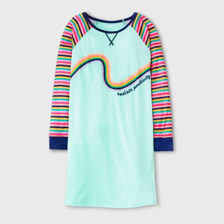 Girls' Rainbow Nightgown - Cat & Jack Green
