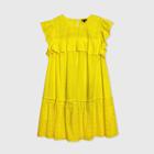 Women's Sleeveless Belted Pinafore Dress - Who What Wear Yellow