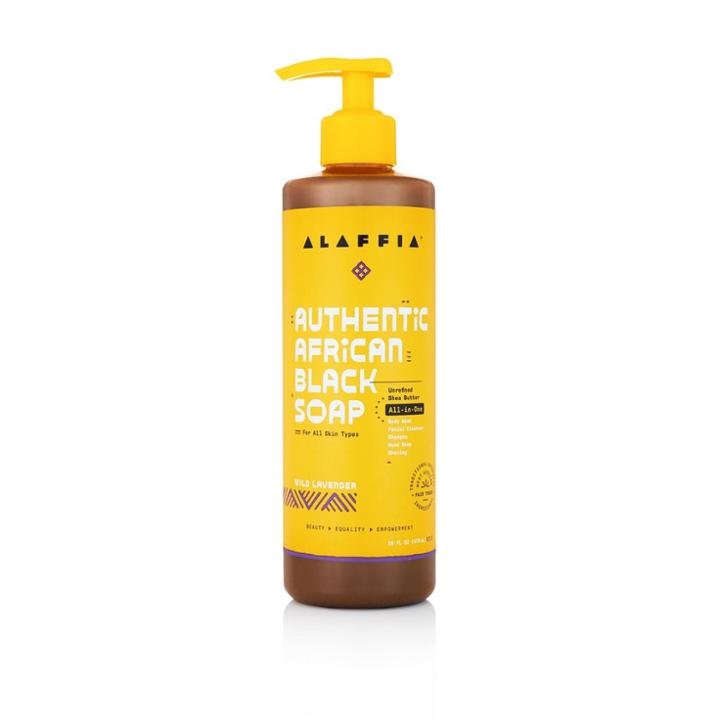 Alaffia Authentic All-in-one African Black Soap - Wild Lavender