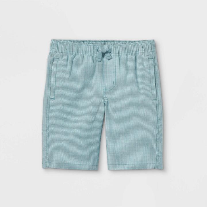Boys' Striped Pull-on Woven Shorts - Cat & Jack Ocean Green