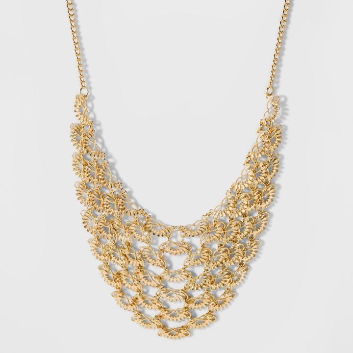 Women's Natasha Accessories Gold Delicate Designed Statement Necklace - Gold (10),