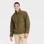 Men's Sherpa Snap Placket Pullover - Goodfellow & Co Green