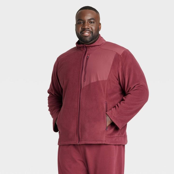 Men's Big & Tall Polartec Fleece Jacket - All In Motion Maroon
