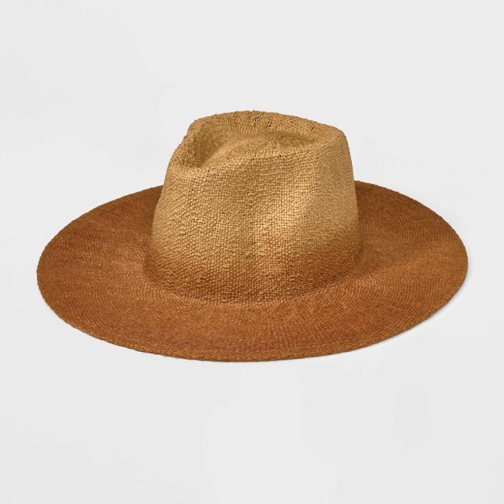 Women's Ombre Paper Straw Panama Hat - Universal Thread Brown