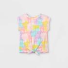 Toddler Girls' Tie-front T-shirt - Cat & Jack 12m,