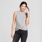 Women's Twist Front Tank - A New Day Gray Heather