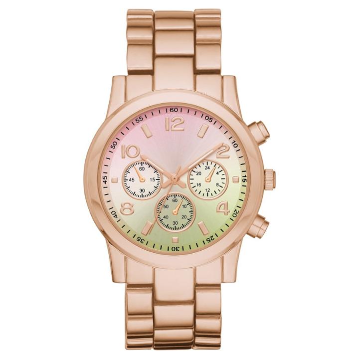 Women's Bracelet Watch With Colored Ombre Dial - Rose Gold - Xhilaration