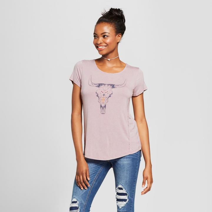 Women's Longhorn Ladder Back Mineral Wash Long Sleeve T-shirt - Grayson Threads (juniors') - Lilac