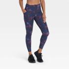 Women's Sculpted Linear Camo Print High-waisted 7/8 Leggings 25 - All In Motion Purple