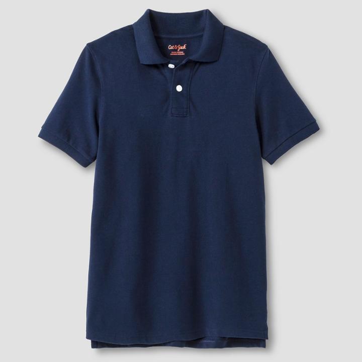 Boys' Pique Polo Shirt - Cat & Jack Navy (blue)