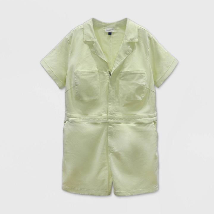 Women's Plus Size Short Sleeve Boilersuit - Universal Thread Yellow