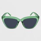 Women's Crystal Cateye Sunglasses - Wild Fable Green