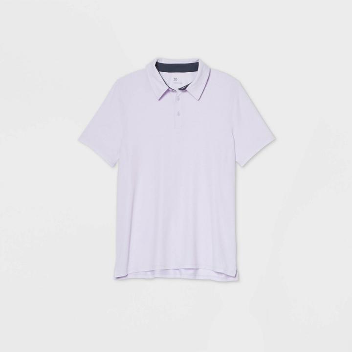 Men's Pique Golf Polo Shirt - All In Motion Lilac S, Men's, Size: