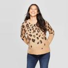 Maternity Leopard Print Long Sleeve Jacquard Pullover - Isabel Maternity By Ingrid & Isabel L, Women's, Size: