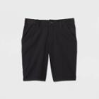 Girls' Flat Front Stretch Uniform Shorts - Cat & Jack Black