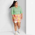 Women's Plus Size Long Sleeve Ribbed Henley T-shirt - Wild Fable