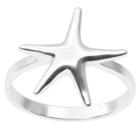 Women's Journee Collection Polished Starfish Ring In Sterling Silver -