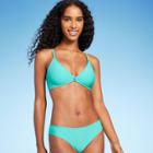 Women's Center Front Ring Triangle Bikini Top - Shade & Shore Teal