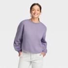 Women's Shrunken Sweatshirt - Universal Thread Purple