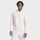 Men's Cotton Fleece Full Zip Sweatshirt - All In Motion Oatmeal