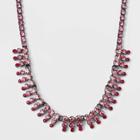 Rhinestone Collar Statement Necklace - A New Day Pink