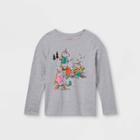 Girls' Printed Graphic Long Sleeve T-shirt - Cat & Jack Heather Gray