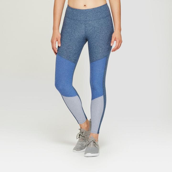 Women's Performance 7/8 Color Block High-waisted Leggings - Joylab Stone Wash Blue